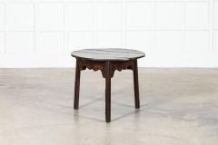 18thC English Vernacular Oak Cricket Table - 3949751