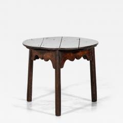 18thC English Vernacular Oak Cricket Table - 3952227