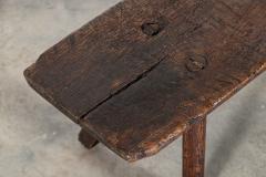 18thC English Vernacular Oak Pig Bench - 3949584