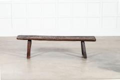 18thC English Vernacular Oak Pig Bench - 3949588
