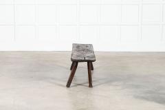 18thC English Vernacular Oak Pig Bench - 3949592