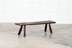 18thC English Vernacular Oak Pig Bench - 3949593