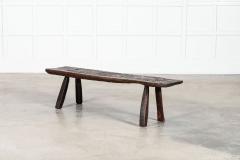 18thC English Vernacular Oak Pig Bench - 3949594