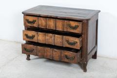 18thC French Provincial Serpentine Walnut Commode - 2423903
