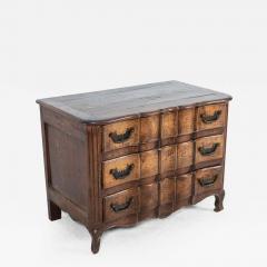 18thC French Provincial Serpentine Walnut Commode - 2424557