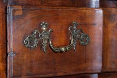 18thC French Walnut Bombe Chest Commode - 2722236