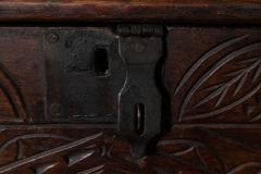 18thC Irish Oak Bible Box Coffer Stool - 3711144