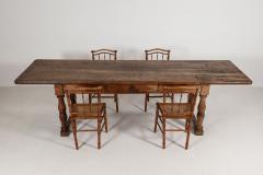 18thC Large French Walnut Drapers Table - 2047782