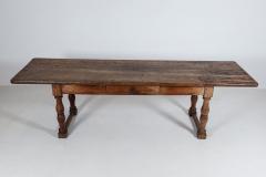 18thC Large French Walnut Drapers Table - 2047851