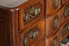 18thC Provincial Louis XV Fruitwood Serpentine Commode - 3553446