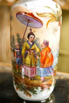 19 C French Chinoiserie Porcelain Lamps Pair - 2930253