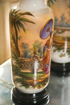 19 C French Chinoiserie Porcelain Lamps Pair - 2930255