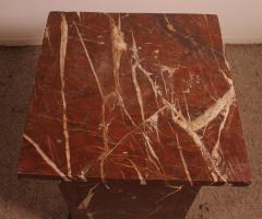 19 Century Pedestal In Royal Red Marble - 3512177