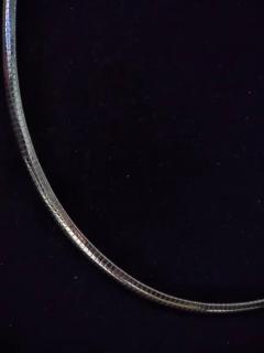 19 Sterling Silver Wide Omega Link Necklace with Lobster Clasp - 3799040