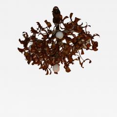 1900 Ball of Mistletoe Bronze Has Five Bulbs and Pearls Opaline - 2394008