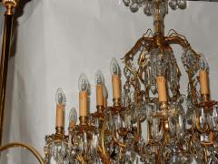 1900 Bronze Cage Chandelier 10 Arms 21 Bulbs - 2346579
