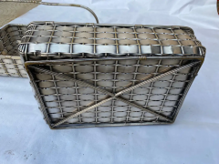 1900 Pair of Presentation Baskets in Silvered Metal from Parisian Palace - 2718464