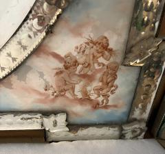 1900 Venetian Napoleon III Mirror Four Seasons painting Under Glass H 144 cm - 4590067