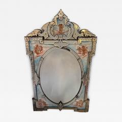 1900 Venetian Napoleon III Mirror Four Seasons painting Under Glass H 144 cm - 4590105