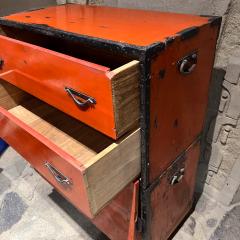 1900s Antique Japanese Tansu Red Cabinets Travel Chests - 3476081