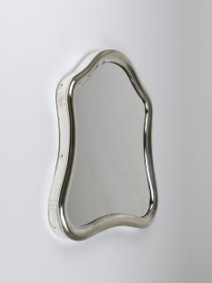 1900s Antique Viennese Scalloped Silver Wall Mirror Austria ca 1900 - 4571369