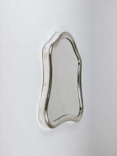 1900s Antique Viennese Scalloped Silver Wall Mirror Austria ca 1900 - 4571372