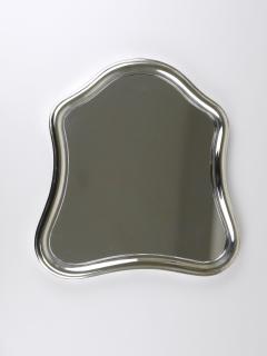 1900s Antique Viennese Scalloped Silver Wall Mirror Austria ca 1900 - 4571374