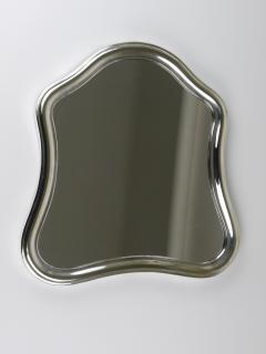 1900s Antique Viennese Scalloped Silver Wall Mirror Austria ca 1900 - 4571375