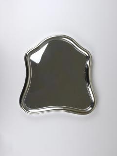 1900s Antique Viennese Scalloped Silver Wall Mirror Austria ca 1900 - 4571376