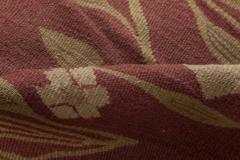 1900s Bessarabian Burgundy Brown and Beige Handmade Wool Rug - 2447998