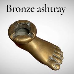 1900s Bronze foot ashtray - 4798783