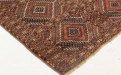 1900s Caucasian Handmade Wool Rug in Beige Blue Brown and Red - 2450003