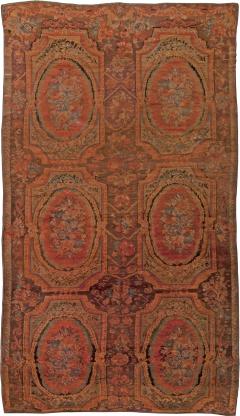 1900s Caucasian Karabagh Handmade Wool Carpet in Red Orange and Brown - 2450015