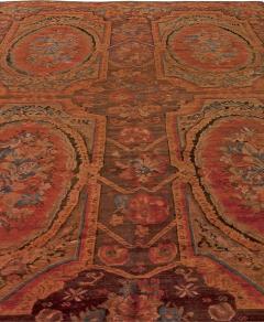 1900s Caucasian Karabagh Handmade Wool Carpet in Red Orange and Brown - 2450016