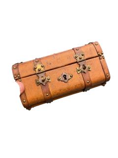 1900s Decorative wood trunk box - 4480012