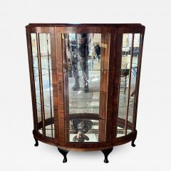1900s European Art Deco Vitrine Display Cabinet Exotic Wood - 3573590