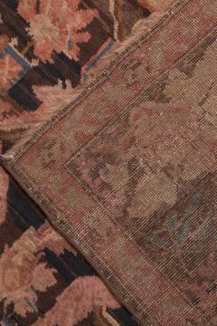 1900s Karabagh Botanic Brown and Pink Handmade Wool Carpet - 2450177