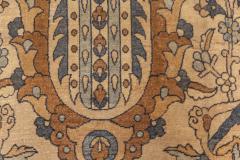 1900s Persian Kirman Brown Beige and Blue Handmade Wool Rug - 2447049