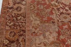 1900s Turkish Hereke Dusty Rose and Burgundy Handmade Wool Carpet - 2450419
