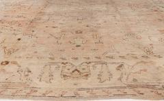 1900s Turkish Oushak Light Rose Handmade Wool Rug - 2450543