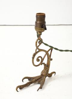 1900s bronze eagle claws table lamp - 3714576