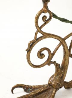 1900s bronze eagle claws table lamp - 3714581