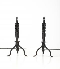 1900s wrought iron andiron - 3716751