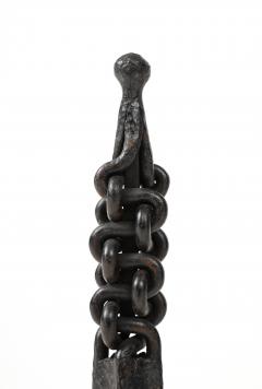 1900s wrought iron andiron - 3716752