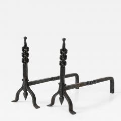 1900s wrought iron andiron - 3719192