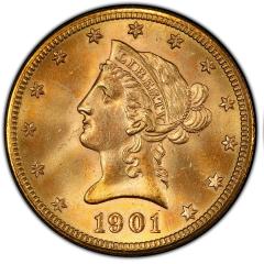 1901 S 10 Liberty Head PCGS MS65 CAC - 4639331