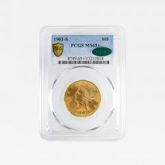 1901 S 10 Liberty Head PCGS MS65 CAC - 4640360