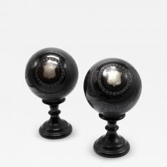 1902 Pair of Presentation Lawn Bowls with Sterling Silver Plaques - 3673796