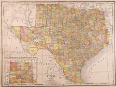 1912 Texas Map by Rand McNally Co  - 4154436