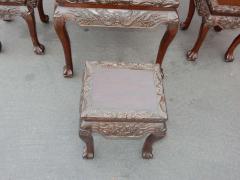 1920 1950 Play Table Mahjong China and Its Four Stools Palissandre - 2413780